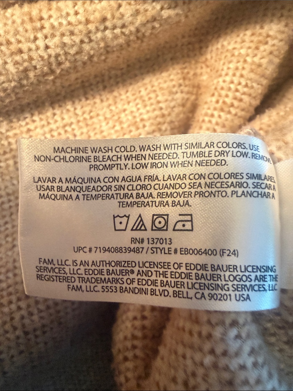 Women’s Eddie Bauer pullover fleece top size medium tan beige warm cozy camping - Picture 12 of 14